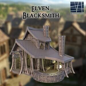Modular Elven Blacksmith Tabletop Terrain